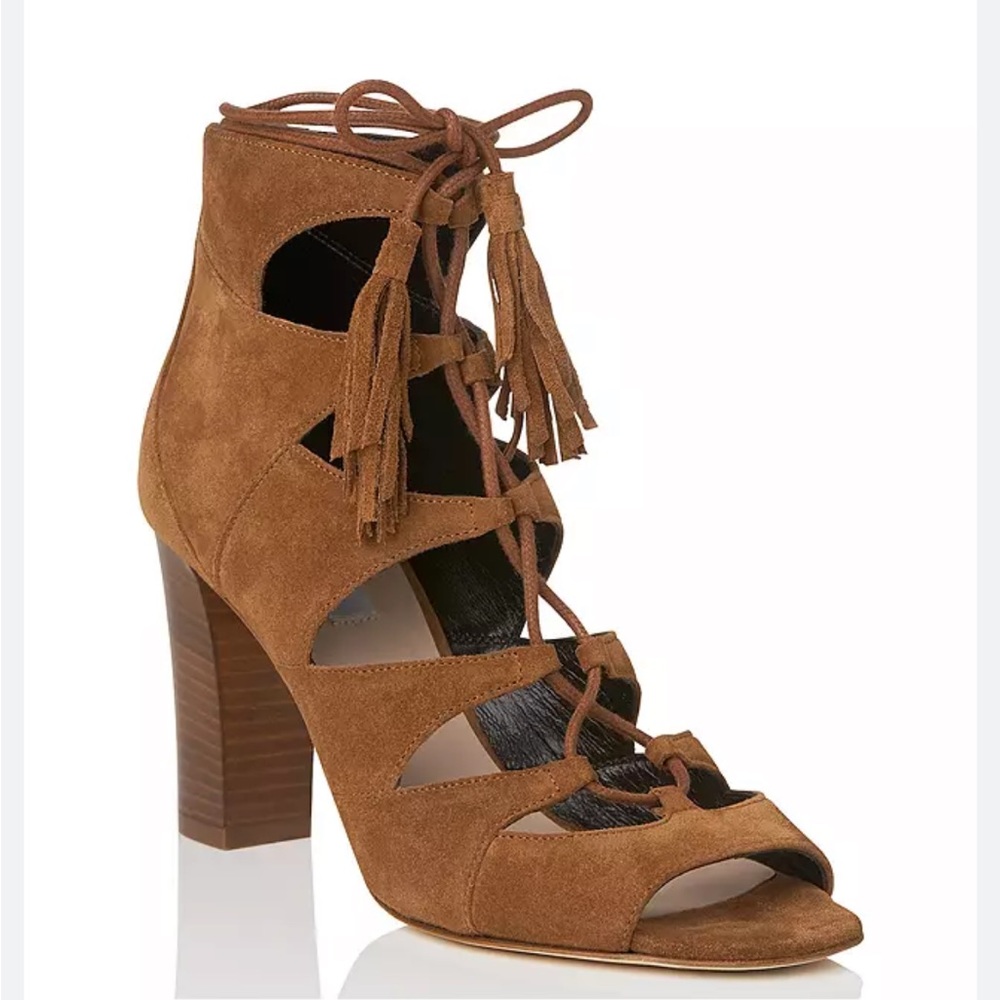 LK Bennett Giulia Block Heeled Lace Up Sandals